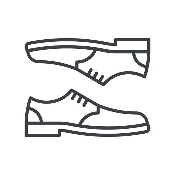 Negócio Sapato Sapatos Ícone Estilo Esboço — Vetor de Stock