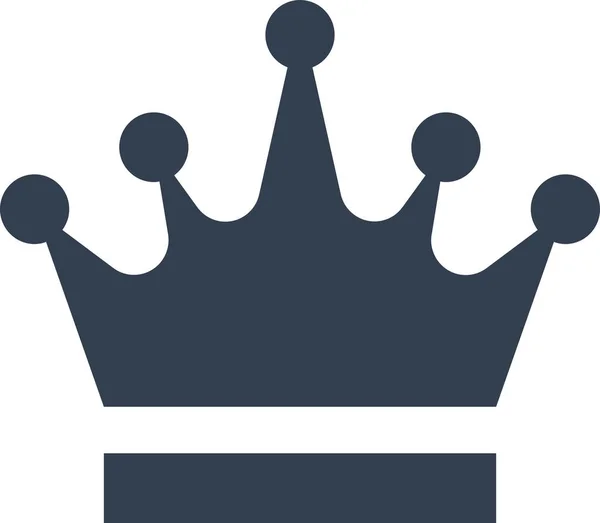 Królewska Ikona Korony Solidnym Stylu — Wektor stockowy