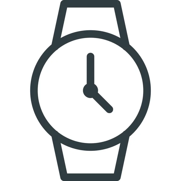 Ρολόι Χέρι Εικονίδιο Του Χρόνου Στυλ Περίγραμμα — Διανυσματικό Αρχείο