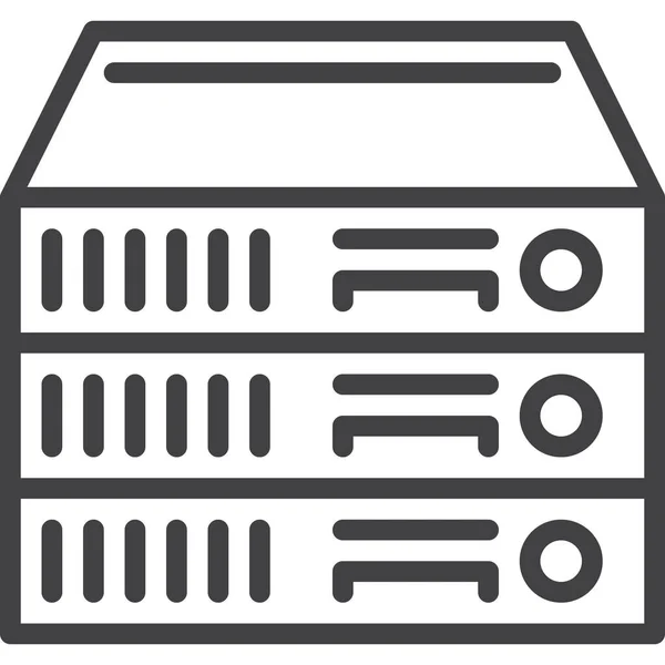 Cluster Database Rack Icon Computer Hardware Category — Stock Vector