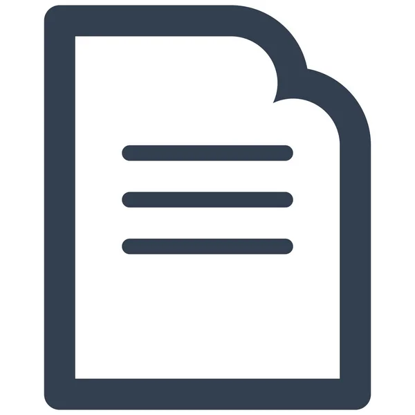 Ikona Dokumentu Papierowego Stylu Solid — Wektor stockowy