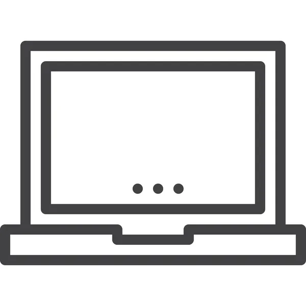 Значок Мобільного Ноутбука Комп Ютера Стилі Контур — стоковий вектор