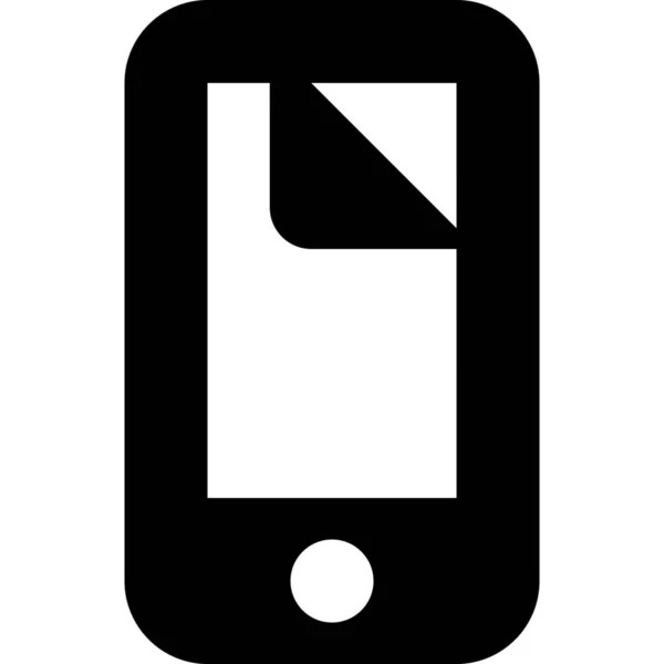 ソリッドスタイルの箔携帯電話のアイコン — ストックベクタ