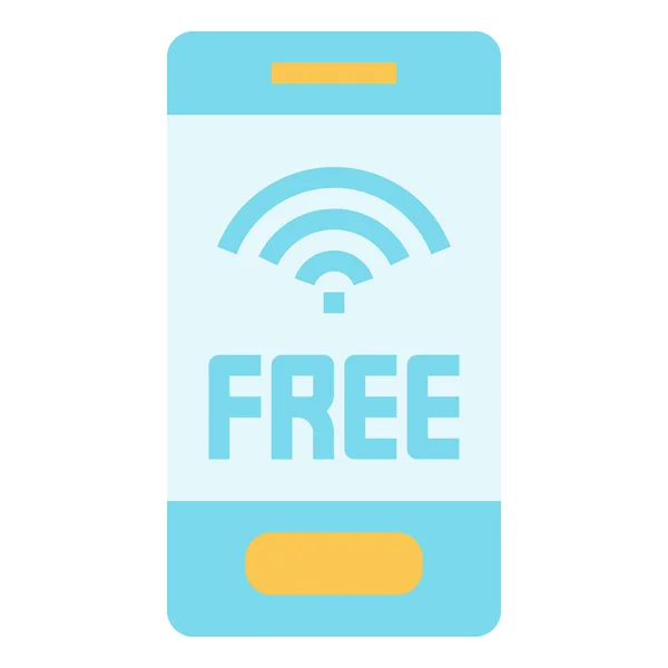 Бесплатный Интернет Мобильный Иконка — стоковый вектор