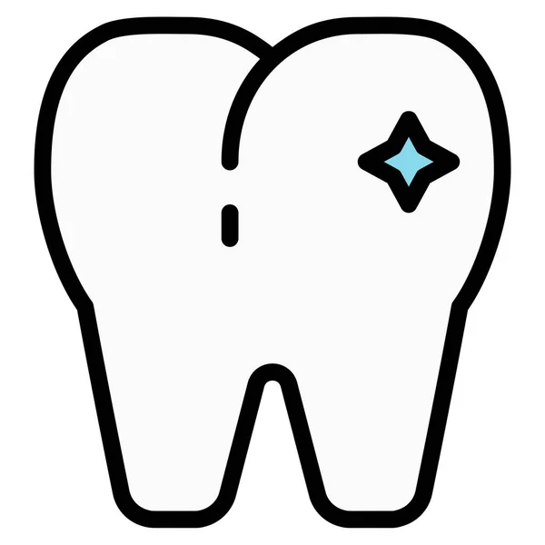 歯医者の健康アイコンを記入アウトラインスタイル — ストックベクタ