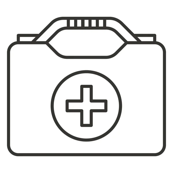 Icono Atención Médica Primeros Auxilios Estilo Esquema — Vector de stock