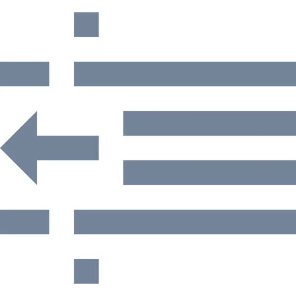 Disminuir Ícono Edición Línea Sangría Estilo Esquema — Archivo Imágenes Vectoriales