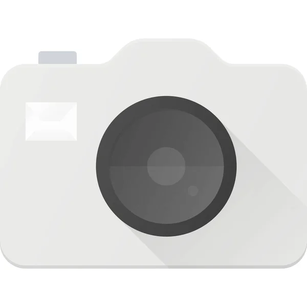 フラットスタイルのカメラ用画像レンズアイコン — ストックベクタ
