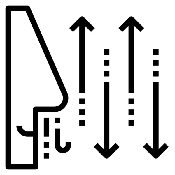 Respirar Ícone Respiração Profunda — Vetor de Stock