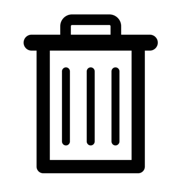 Eliminar Reciclar Eliminar Icono Estilo Sólido — Vector de stock