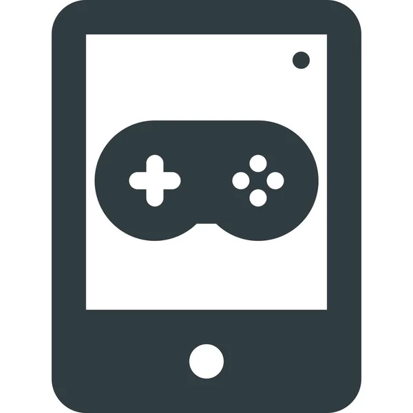 Game Mobile Play Icon Solid Style — Stock Vector