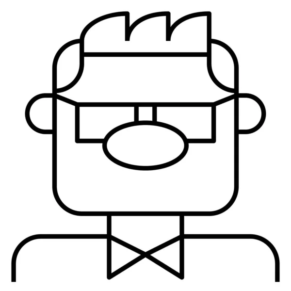 Аватар Карл Fredricksen Значок Стиле Outline — стоковый вектор