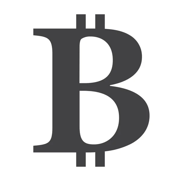Kryptowährungs Ikone Bitcoin — Stockvektor