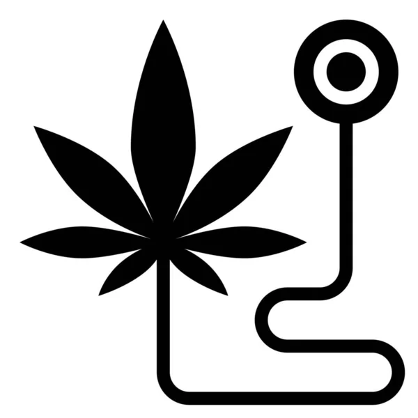 Cannabis Doctor Marijuana Icon Solid Style — Stock Vector