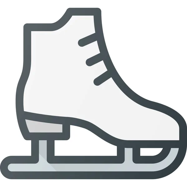 Figura Ícone Skate Fitness Estilo Esboço Preenchido — Vetor de Stock