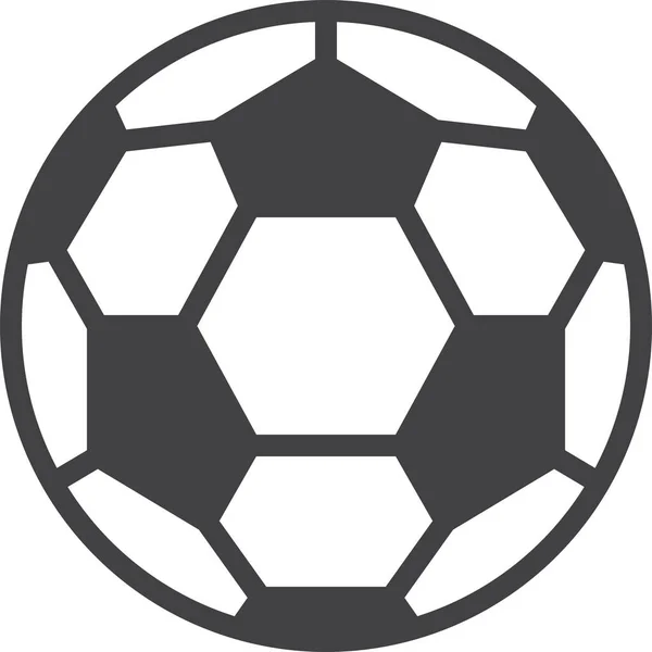 Balón Fútbol Icono Fútbol Estilo Esquema — Vector de stock