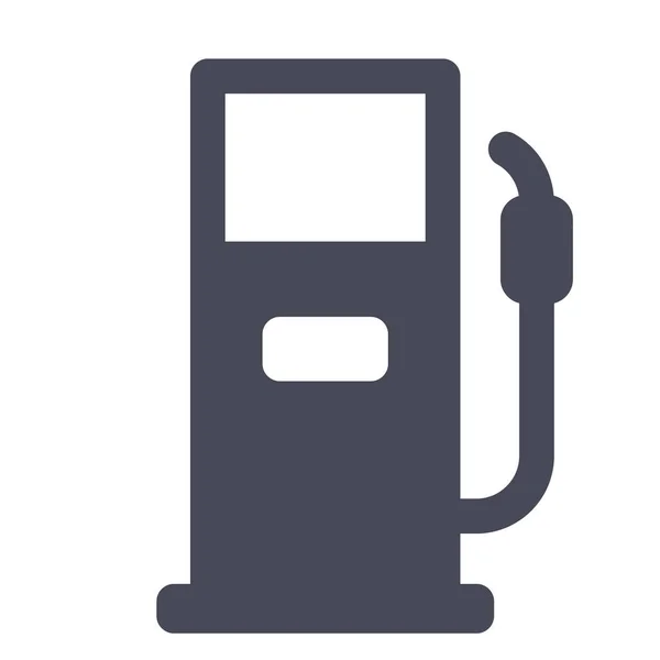 Icono Gas Combustible Vacío Estilo Sólido — Vector de stock