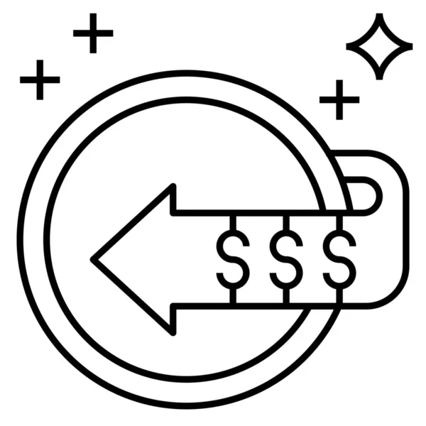 Icono Rentabilidad Inversión Estilo Esquema — Archivo Imágenes Vectoriales