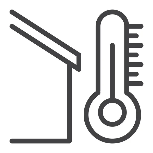 Ícone Termômetro Temperatura Externa —  Vetores de Stock