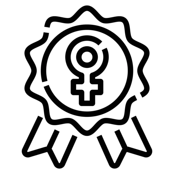 Medel Feminism Feminism Feminine Icon — Stockový vektor