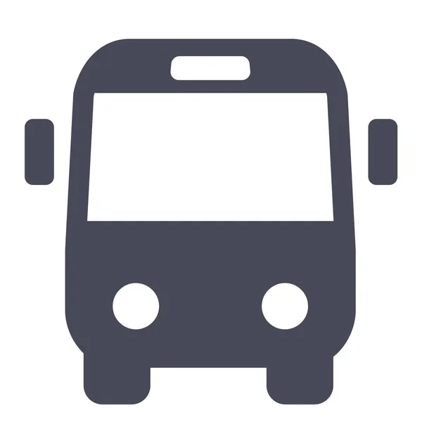 Значок Автобуса Движения Твердом Стиле — стоковый вектор