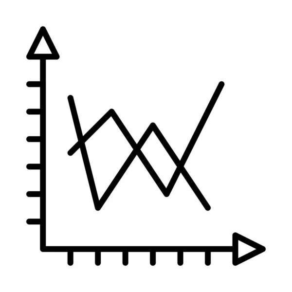 Ícono Gráfico Negocio Analítica Estilo Esquema — Vector de stock