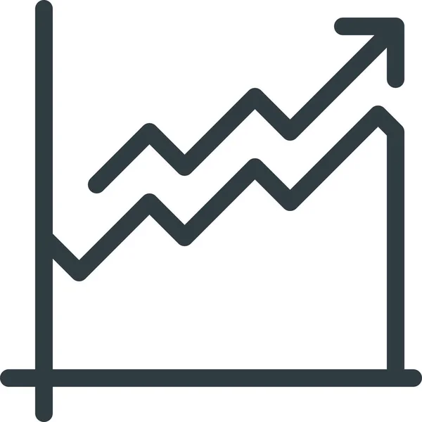 Ícone Fragmento Gráfico Análise Estilo Esboço —  Vetores de Stock