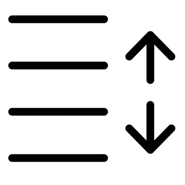 Höhe Führendes Liniensymbol Outline Stil — Stockvektor