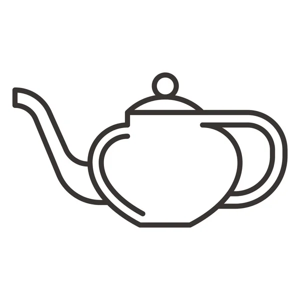 Taza Café Bebida Icono Estilo Del Esquema — Vector de stock