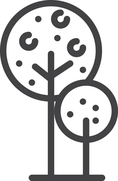 Garden Park Tree Icon Outline Style — Stock Vector