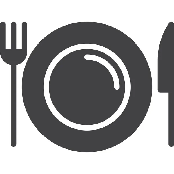 Dish Food Fork Icon Food Drinks Category — Stock Vector