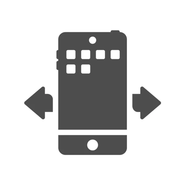 Ikona Urządzenia Mobilnego Stylu Solid — Wektor stockowy