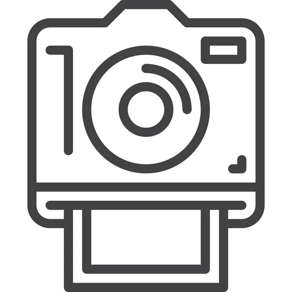 Фотокамера Миттєва Іконка Фотографії Стилі Контур — стоковий вектор