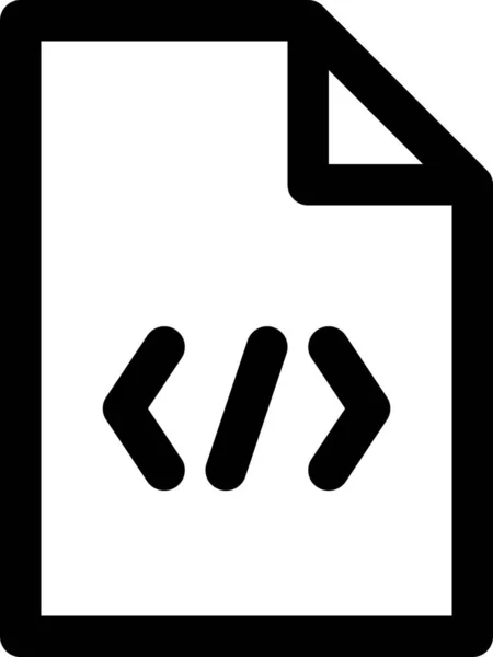 Code Css Dokument Symbol Outline Stil — Stockvektor