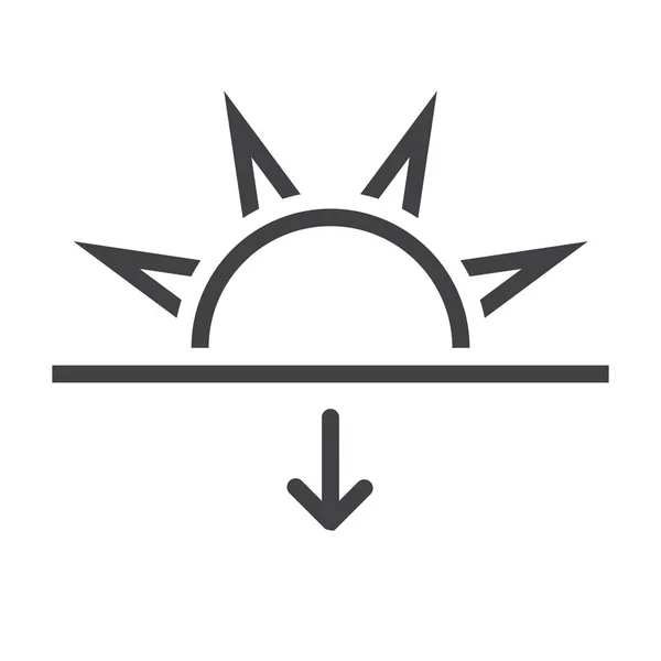 Evening Summer Sun Icon — Image vectorielle