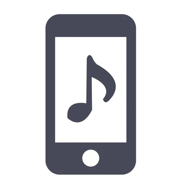 Audio Iphone Ipod Symbol Solid Stil — Stockvektor