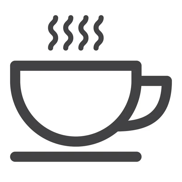 Taza Café Icono Taza Estilo Esquema — Vector de stock