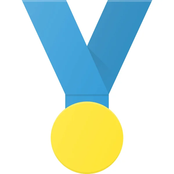Ícone Medalha Distintivo Prêmio Estilo Plano —  Vetores de Stock