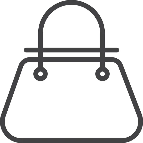 Accessoire Tasche Handtaschen Ikone Outline Stil — Stockvektor