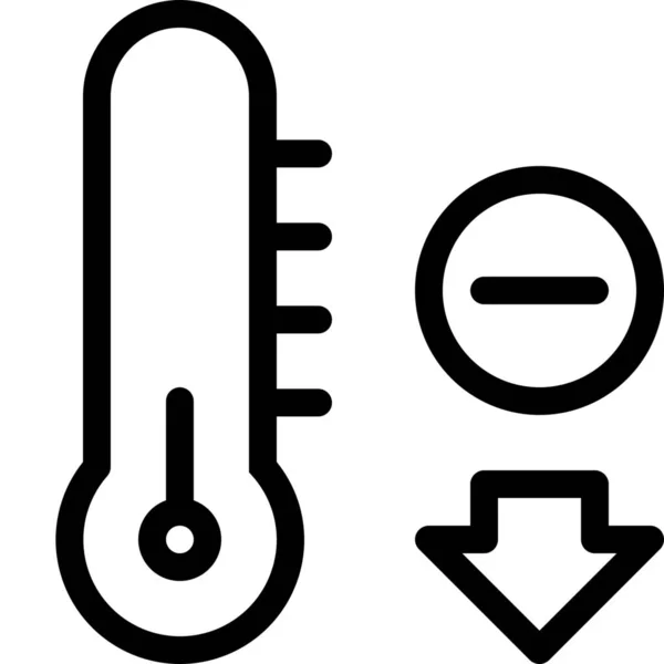 Cooling House Temperature Icon Family Home Category — Stock Vector