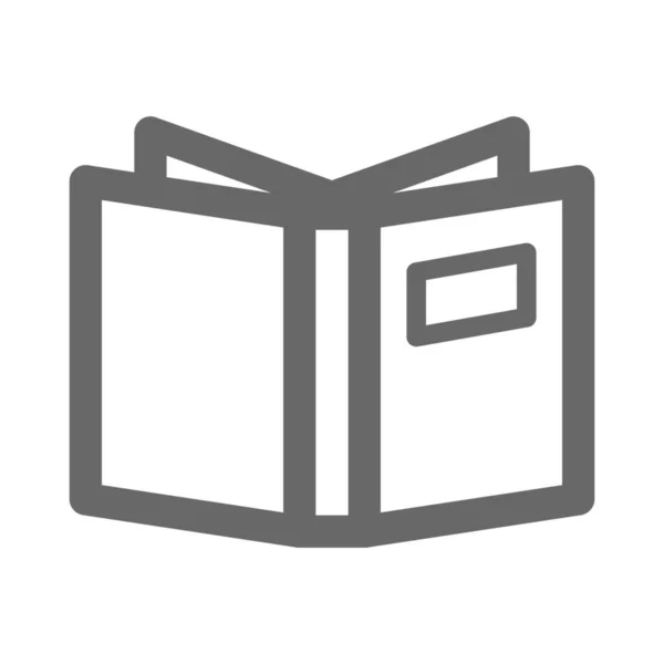 Livro Ícone Biblioteca Educação Estilo Esboço —  Vetores de Stock