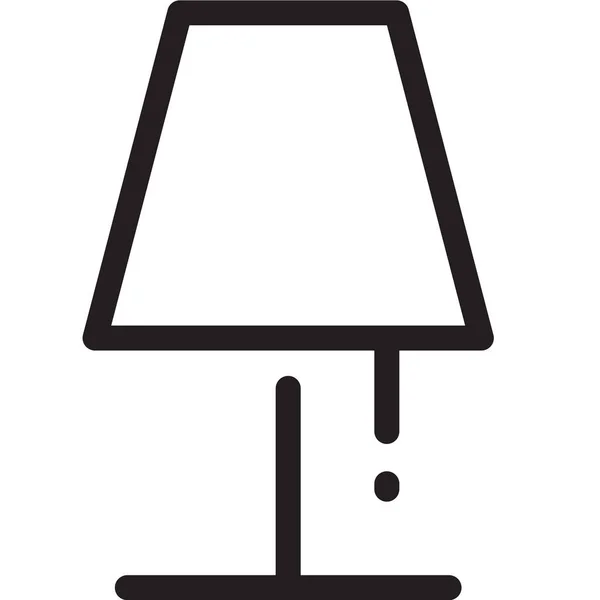 Gloeilamp Pictogram Contouren Stijl — Stockvector