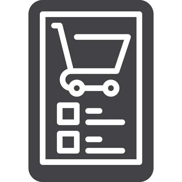 Cart Mobile Purchase Icon — Wektor stockowy