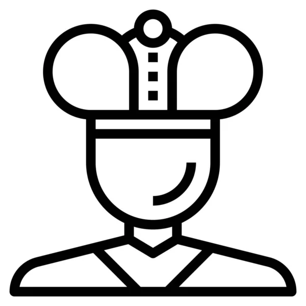 Avatar King Member Icon Outline Style — 스톡 벡터