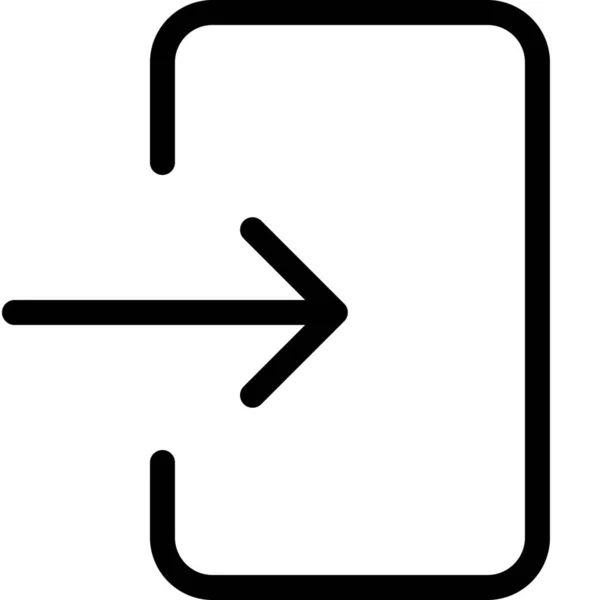 Exit Login Symbol Outline Stil — Stockvektor