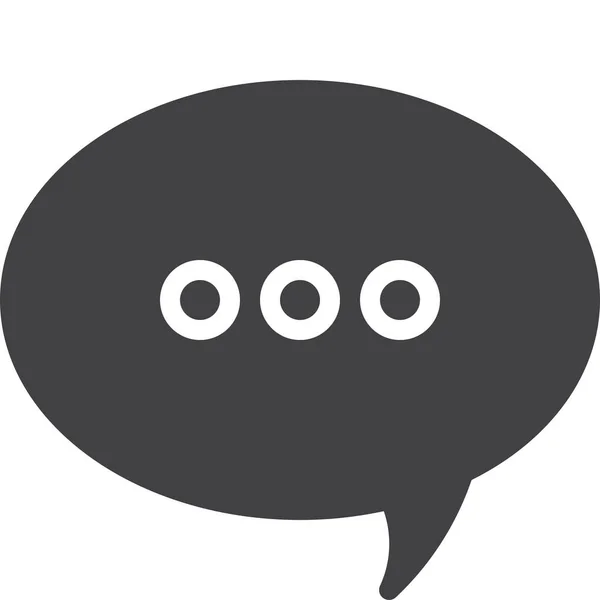 Bubble Chat Message Icon Solid Style — Stock Vector