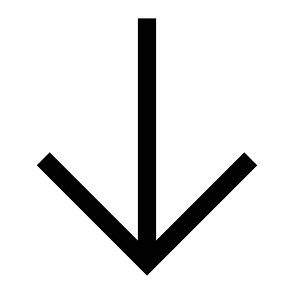 Icono Descarga Flecha Acción Estilo Esquema — Vector de stock