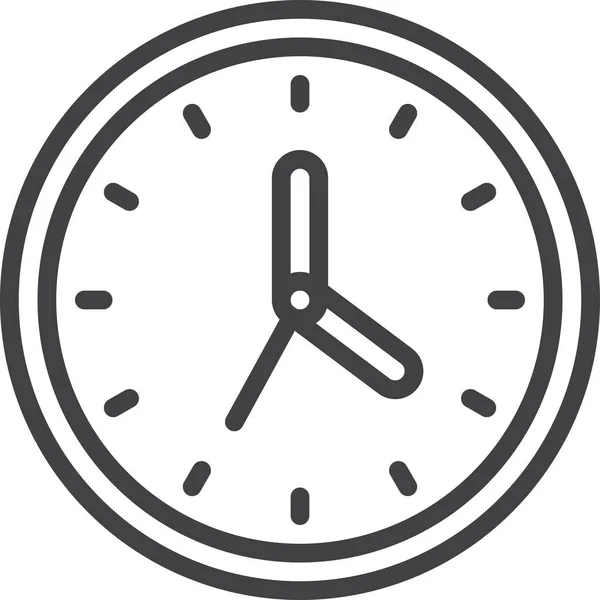 Часы Круглые Время Значок — стоковый вектор