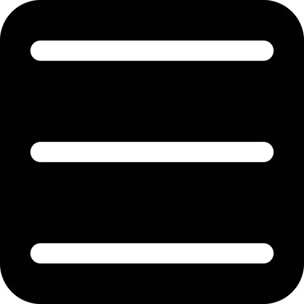 Burger Line Menü Symbol Solid Stil — Stockvektor
