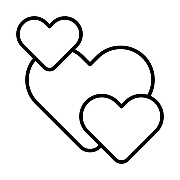 Сердце Сердца Икона Стиле Контур — стоковый вектор